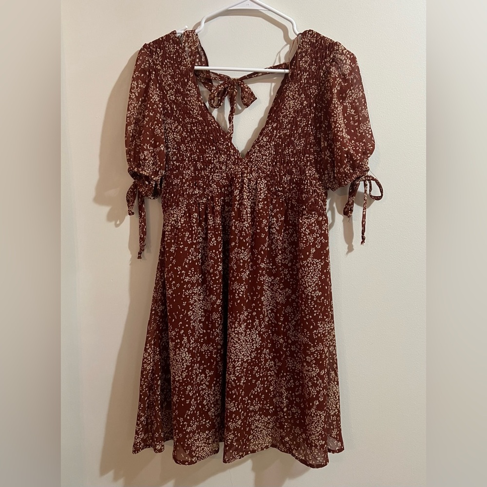 Floral Brown Dress